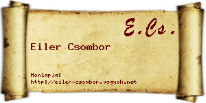 Eiler Csombor névjegykártya
